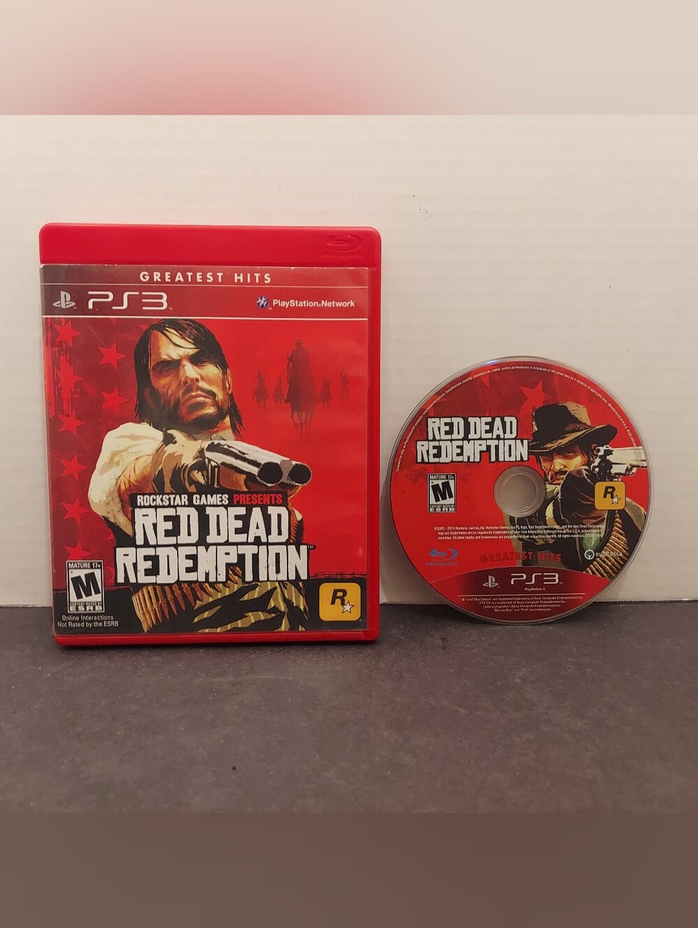 Red Dead Redemption PS3 PlayStation 3 Greatest Hits Video Game Red Case